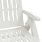 vidaXL Tumbona plegable con ruedas PP blanco vidaXL Tumbona plegable con ruedas PP blanco