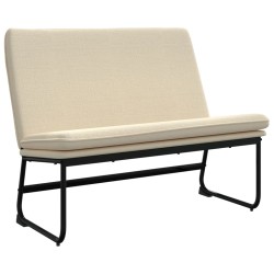vidaXL Banco de tela color crema 100x75x76 cm