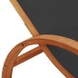 vidaXL Tumbona con cojín textilene gris y madera maciza de álamo vidaXL Tumbona con cojín textilene gris y madera maciza de álamo