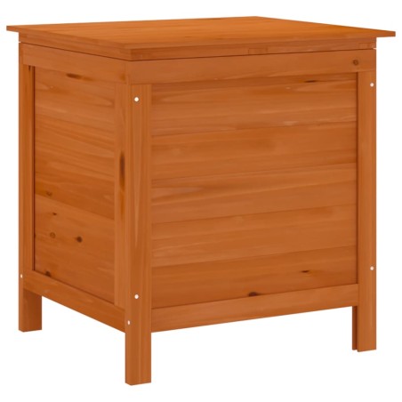 vidaXL Arcón de jardín madera maciza abeto marrón 50x49x56,5 cm