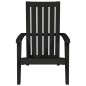 vidaXL Silla de jardín Adirondack polipropileno negro vidaXL Silla de jardín Adirondack polipropileno negro