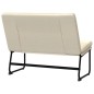 vidaXL Banco de tela color crema 100x75x76 cm vidaXL Banco de tela color crema 100x75x76 cm