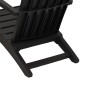 vidaXL Silla de jardín Adirondack polipropileno negro vidaXL Silla de jardín Adirondack polipropileno negro