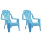vidaXL Sillas de jardín niños 2 uds aspecto madera PP azul 37x34x44 cm vidaXL Sillas de jardín niños 2 uds aspecto madera PP azul 37x34x44 cm