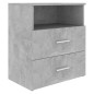 vidaXL Mesitas de noche 2 unidades gris hormigón 50x32x60 cm vidaXL Mesitas de noche 2 unidades gris hormigón 50x32x60 cm