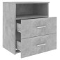 vidaXL Mesitas de noche 2 unidades gris hormigón 50x32x60 cm vidaXL Mesitas de noche 2 unidades gris hormigón 50x32x60 cm