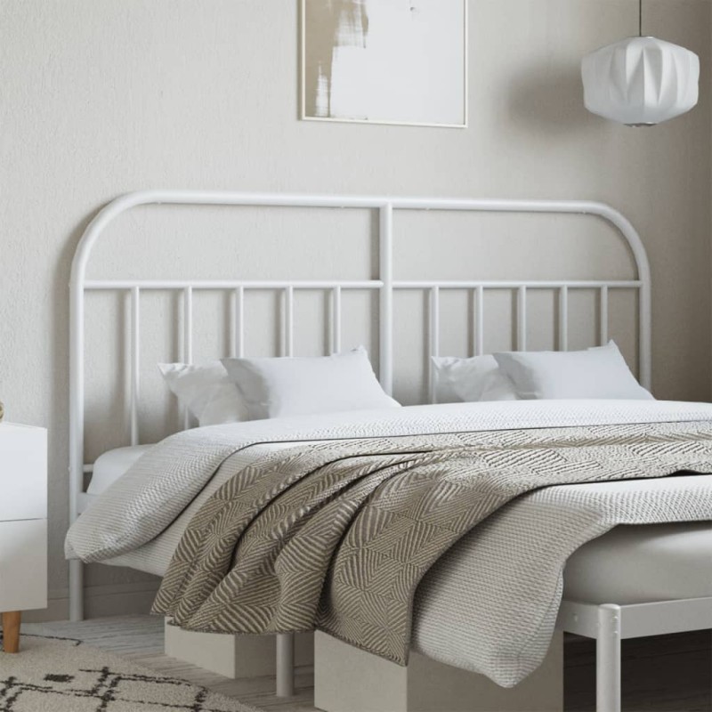 vidaXL Cabecero de metal blanco 140 cm vidaXL Cabecero de metal blanco 140 cm