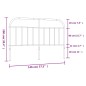 vidaXL Cabecero de metal blanco 140 cm vidaXL Cabecero de metal blanco 140 cm