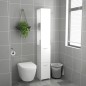 vidaXL Armario de baño madera contrachapada blanco 25x26,5x170 cm vidaXL Armario de baño madera contrachapada blanco 25x26,5x170 cm