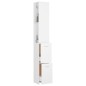 vidaXL Armario de baño madera contrachapada blanco 25x26,5x170 cm vidaXL Armario de baño madera contrachapada blanco 25x26,5x170 cm