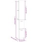 vidaXL Armario de baño madera contrachapada blanco 25x26,5x170 cm vidaXL Armario de baño madera contrachapada blanco 25x26,5x170 cm