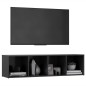 vidaXL Mueble para TV madera contrachapada gris 142,5x35x36,5 cm