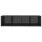vidaXL Mueble de TV madera contrachapada gris brillo 142,5x35x36,5 cm vidaXL Mueble de TV madera contrachapada gris brillo 142,5x35x36,5 cm