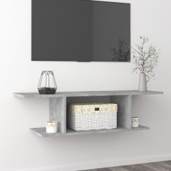 vidaXL Mueble de TV de pared gris hormigón 103x30x26,5 cm