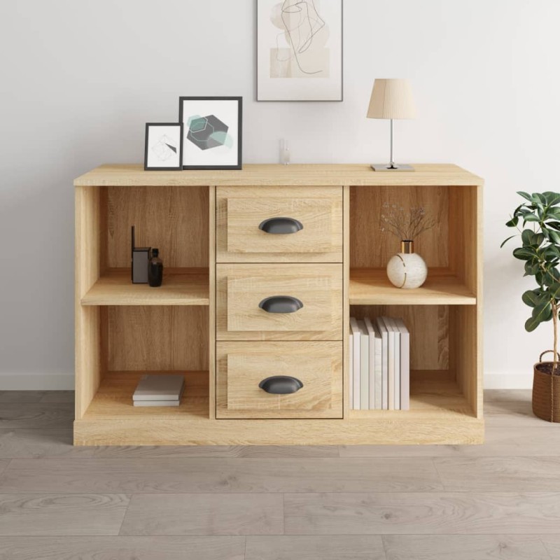 vidaXL Aparador madera contrachapada roble Sonoma 104,5x35,5x67,5 cm vidaXL Aparador madera contrachapada roble Sonoma 104,5x35,5x67,5 cm