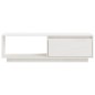 vidaXL Mueble de TV de madera maciza de pino blanco 110x30x33,5 cm
