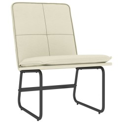 vidaXL Sillón de cuero sintético color crema 54x75x76 cm