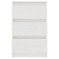 vidaXL Mesitas de noche 2 uds madera maciza pino blanco 40x29,5x64 cm vidaXL Mesitas de noche 2 uds madera maciza pino blanco 40x29,5x64 cm