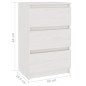 vidaXL Mesitas de noche 2 uds madera maciza pino blanco 40x29,5x64 cm vidaXL Mesitas de noche 2 uds madera maciza pino blanco 40x29,5x64 cm