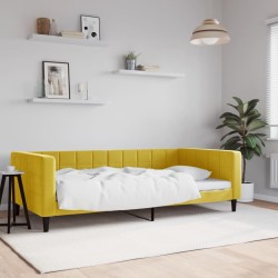 vidaXL Sofá cama terciopelo amarillo 100x200 cm