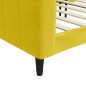 vidaXL Sofá cama terciopelo amarillo 100x200 cm vidaXL Sofá cama terciopelo amarillo 100x200 cm