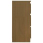 vidaXL Mesitas de noche 2 uds madera maciza de pino marrón miel vidaXL Mesitas de noche 2 uds madera maciza de pino marrón miel