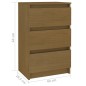 vidaXL Mesitas de noche 2 uds madera maciza de pino marrón miel vidaXL Mesitas de noche 2 uds madera maciza de pino marrón miel
