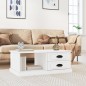 vidaXL Mesa de centro madera contrachapada blanco 90x50x35 cm vidaXL Mesa de centro madera contrachapada blanco 90x50x35 cm