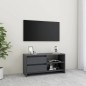 vidaXL Mueble para TV de madera maciza de pino gris 80x31x39 cm vidaXL Mueble para TV de madera maciza de pino gris 80x31x39 cm