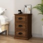 vidaXL Mesita de noche madera contrachapada marrón roble 39x39x67 cm vidaXL Mesita de noche madera contrachapada marrón roble 39x39x67 cm