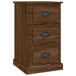 vidaXL Mesita de noche madera contrachapada marrón roble 39x39x67 cm