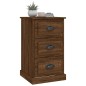 vidaXL Mesita de noche madera contrachapada marrón roble 39x39x67 cm vidaXL Mesita de noche madera contrachapada marrón roble 39x39x67 cm