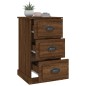 vidaXL Mesita de noche madera contrachapada marrón roble 39x39x67 cm vidaXL Mesita de noche madera contrachapada marrón roble 39x39x67 cm