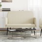 vidaXL Banco de cuero sintético color crema 107x80x81 cm vidaXL Banco de cuero sintético color crema 107x80x81 cm