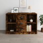 vidaXL Aparador madera contrachapada roble ahumado 104,5x35,5x67,5 cm