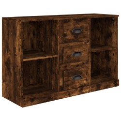 vidaXL Aparador madera contrachapada roble ahumado 104,5x35,5x67,5 cm
