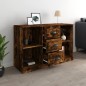 vidaXL Aparador madera contrachapada roble ahumado 104,5x35,5x67,5 cm