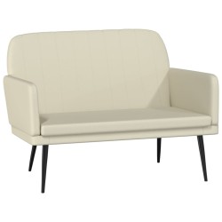 vidaXL Banco de cuero sintético color crema 107x80x81 cm
