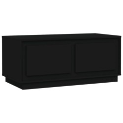 vidaXL Mesa de centro madera contrachapada negro 102x50x44 cm