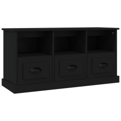 vidaXL Mueble de TV madera contrachapada negro 100x35x50 cm