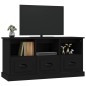vidaXL Mueble de TV madera contrachapada negro 100x35x50 cm vidaXL Mueble de TV madera contrachapada negro 100x35x50 cm