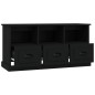 vidaXL Mueble de TV madera contrachapada negro 100x35x50 cm vidaXL Mueble de TV madera contrachapada negro 100x35x50 cm