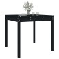 vidaXL Mesa de jardín madera maciza pino negro 82,5x82,5x76 cm vidaXL Mesa de jardín madera maciza pino negro 82,5x82,5x76 cm