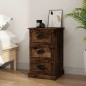 vidaXL Mesita de noche madera contrachapada roble ahumado 39x39x67 cm vidaXL Mesita de noche madera contrachapada roble ahumado 39x39x67 cm
