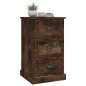 vidaXL Mesita de noche madera contrachapada roble ahumado 39x39x67 cm vidaXL Mesita de noche madera contrachapada roble ahumado 39x39x67 cm