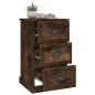 vidaXL Mesita de noche madera contrachapada roble ahumado 39x39x67 cm vidaXL Mesita de noche madera contrachapada roble ahumado 39x39x67 cm