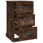 vidaXL Mesita de noche madera contrachapada roble ahumado 39x39x67 cm vidaXL Mesita de noche madera contrachapada roble ahumado 39x39x67 cm
