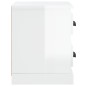 vidaXL Mesita de noche blanco brillante 60x35,5x45 cm vidaXL Mesita de noche blanco brillante 60x35,5x45 cm
