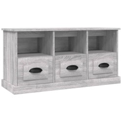vidaXL Mueble para TV madera contrachapada gris Sonoma 100x35x50 cm