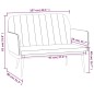 vidaXL Banco de cuero sintético color crema 107x80x81 cm vidaXL Banco de cuero sintético color crema 107x80x81 cm